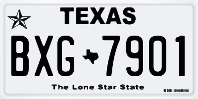 TX license plate BXG7901