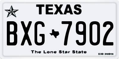 TX license plate BXG7902