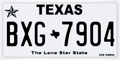 TX license plate BXG7904