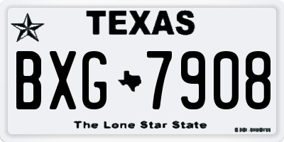 TX license plate BXG7908