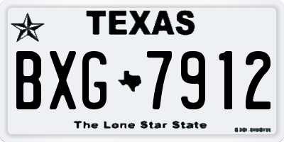 TX license plate BXG7912