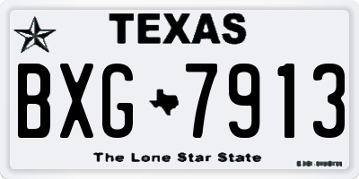 TX license plate BXG7913