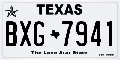 TX license plate BXG7941