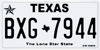 TX license plate BXG7944