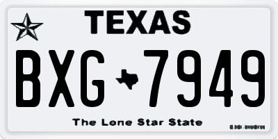 TX license plate BXG7949