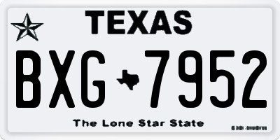 TX license plate BXG7952