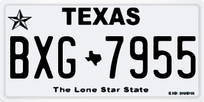 TX license plate BXG7955