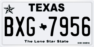 TX license plate BXG7956