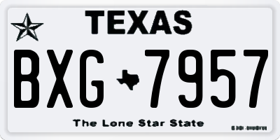 TX license plate BXG7957