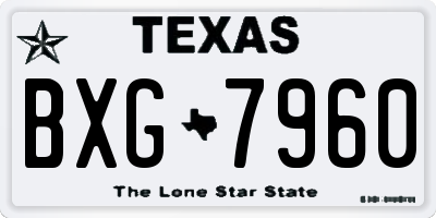 TX license plate BXG7960