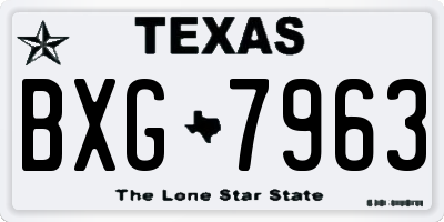TX license plate BXG7963