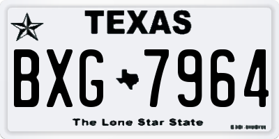 TX license plate BXG7964