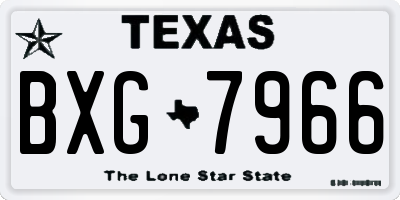 TX license plate BXG7966