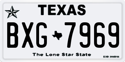 TX license plate BXG7969