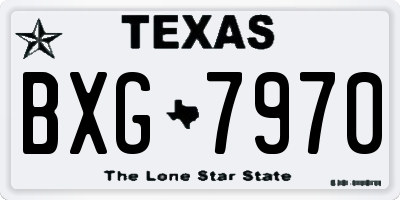 TX license plate BXG7970