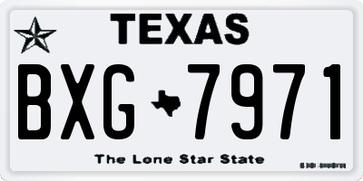 TX license plate BXG7971