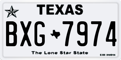 TX license plate BXG7974
