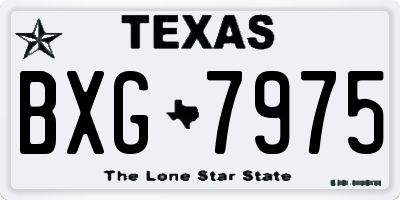 TX license plate BXG7975