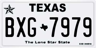 TX license plate BXG7979