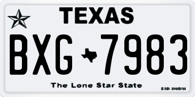 TX license plate BXG7983