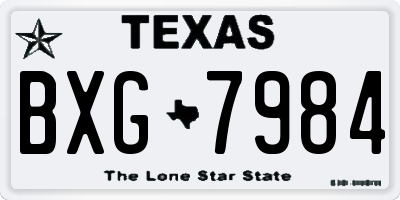 TX license plate BXG7984