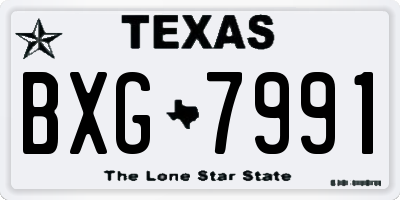 TX license plate BXG7991