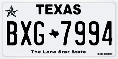 TX license plate BXG7994
