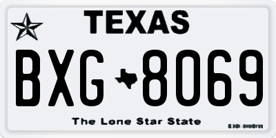 TX license plate BXG8069