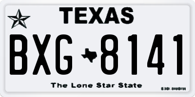 TX license plate BXG8141