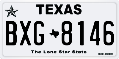 TX license plate BXG8146