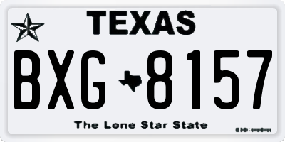 TX license plate BXG8157