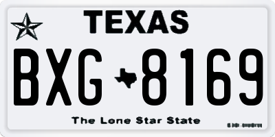 TX license plate BXG8169