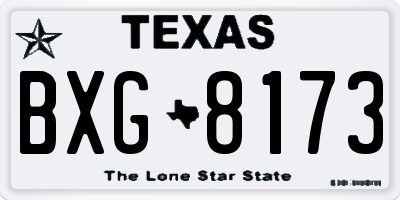 TX license plate BXG8173
