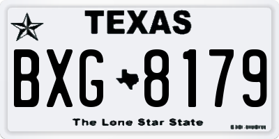 TX license plate BXG8179