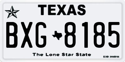 TX license plate BXG8185