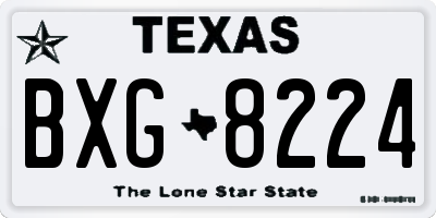 TX license plate BXG8224