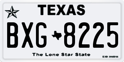 TX license plate BXG8225