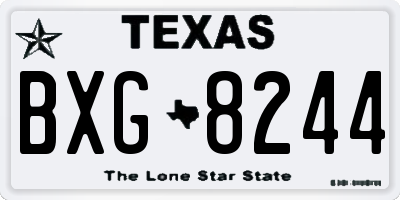 TX license plate BXG8244