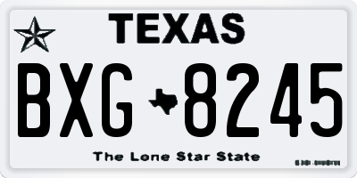 TX license plate BXG8245