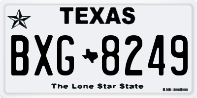 TX license plate BXG8249