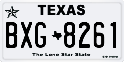 TX license plate BXG8261