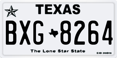 TX license plate BXG8264