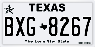 TX license plate BXG8267