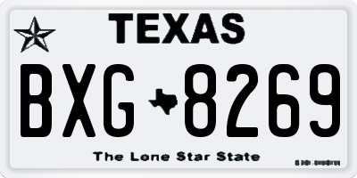 TX license plate BXG8269