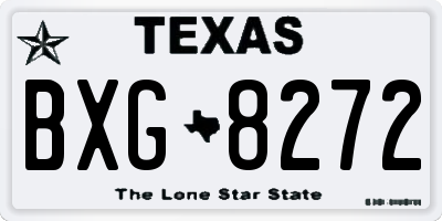 TX license plate BXG8272
