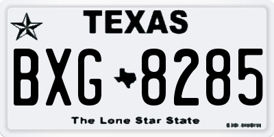 TX license plate BXG8285