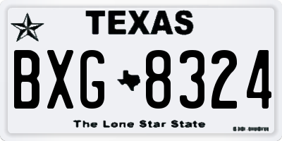 TX license plate BXG8324