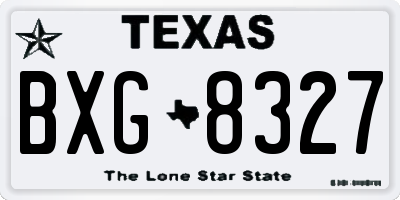 TX license plate BXG8327