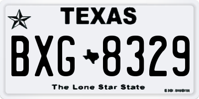 TX license plate BXG8329