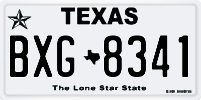 TX license plate BXG8341
